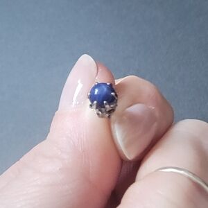 Dainty Star Sapphire Stud Earrings